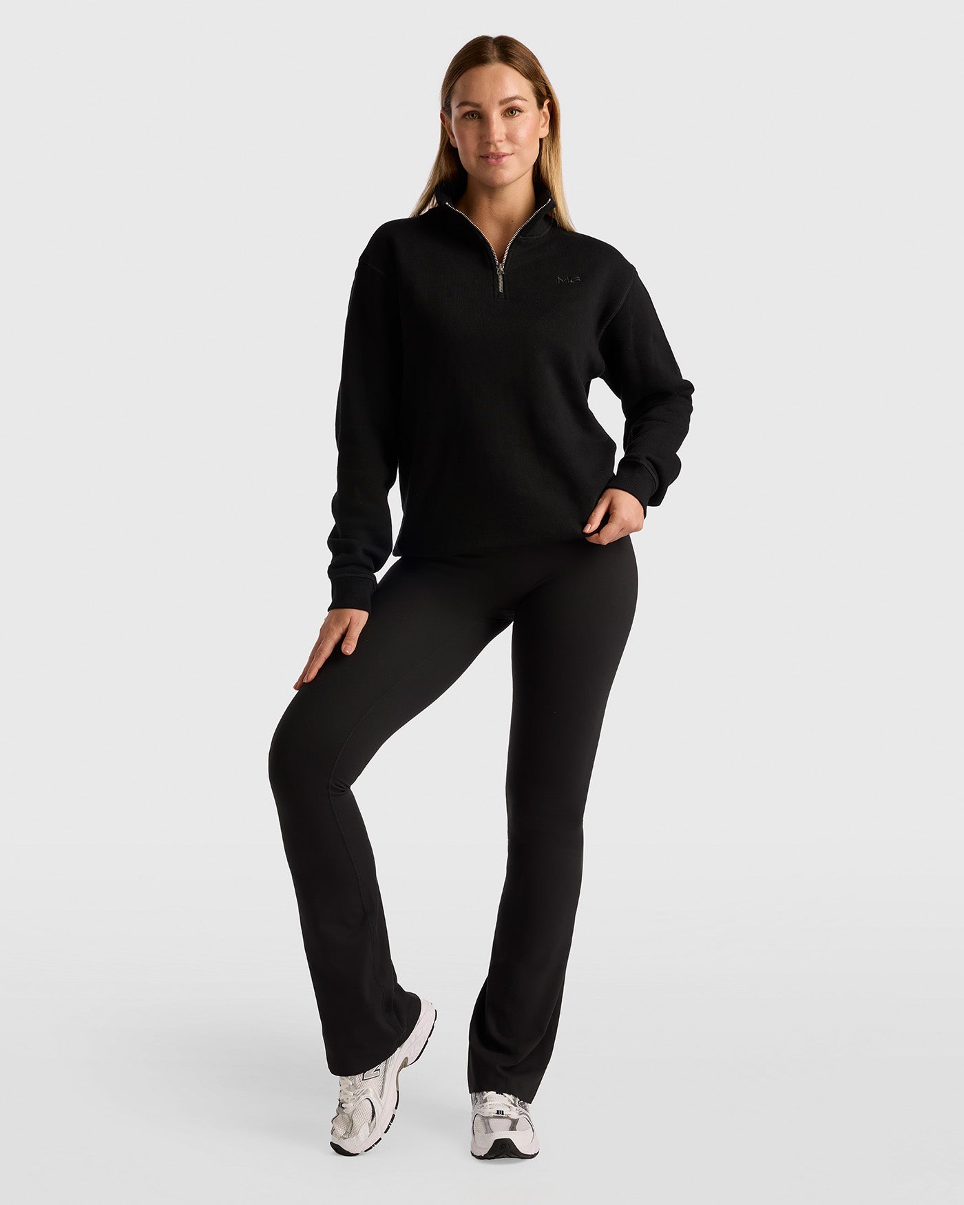 Luxury Half Zip Sweater - Black