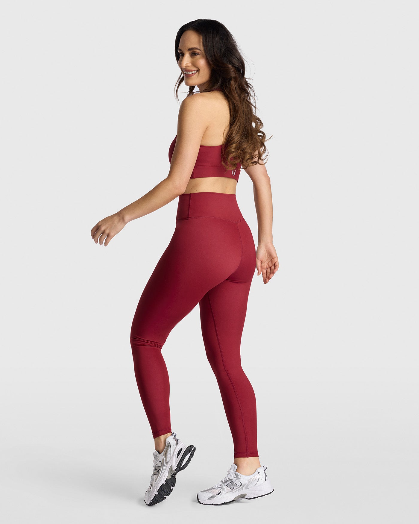Dena Recycled Leggings - Bordeaux Red