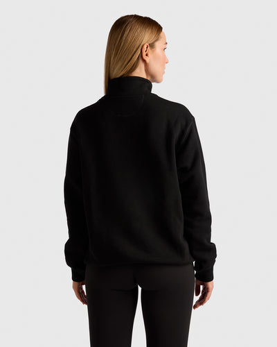 Luxury Half Zip Sweater - Black