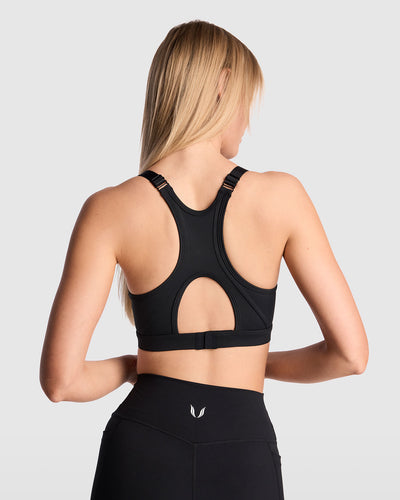 Zena Supportive Sports Bra - Black