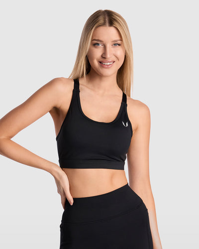 Zena Supportive Sports Bra - Black