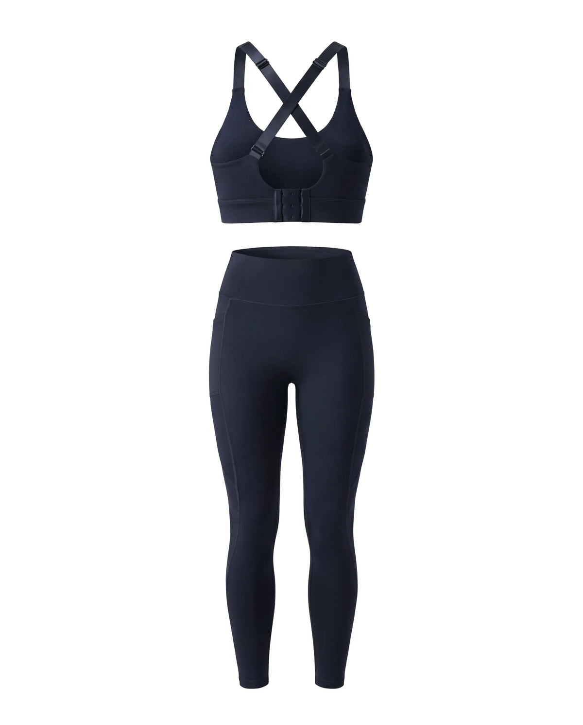 Midnight Set: Dena Legging Met Zakken en Nore Sportbeha in Midnight Blauw