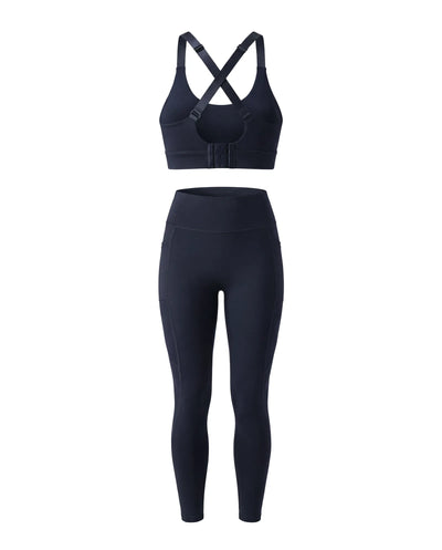 Midnight Set: Dena Legging Met Zakken en Nore Sportbeha in Midnight Blauw